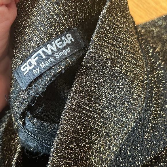 Vintage super gold sparkly softwear by Mark Singer sweater EUC no size tag M/L. - Picture 4 of 5